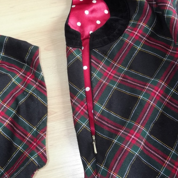 Childrens Place 4T Plaid & Velvet Trim Dress 4T - Picture 4 of 5